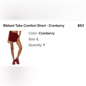 ALO Cranberry Comfort Short